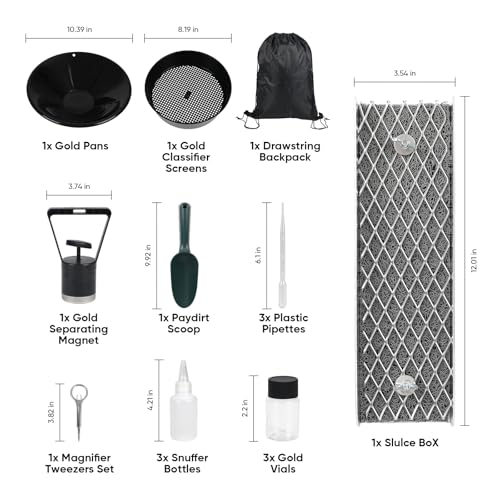 Boîte à écluse dorée kit orpaillage équipé d'un classificateur - 6