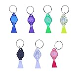 RaySoar (Pack of 7) Multi-Colored Light Mini LED Keychain Flashlight, 6 Colors Light Key ring Flashlight, Keychain LED Flashlight, LED Keychain Light - 6 Colors Light with 7 Colors Shell