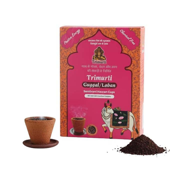 Pure Sambrani Dhoop Cups for Pooja (36 pcs) | Havan Cups for Pooja, Home & Festivals | Natural Guggal Dhoop Original | Dhoop Cones | Pack of 3-picture-26