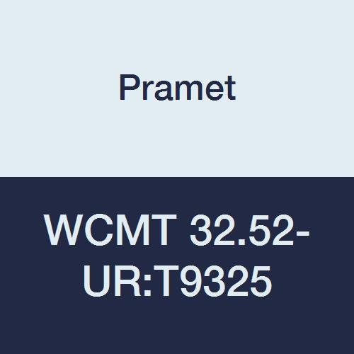 WCMT 32.52-UR:T9325 Carbide Steel (P25) Indexable Turning Insert, Positive, Fine Finishing, 0.031" Radius, CVD, 80 Degree Trigon, Black (Pack of 10)