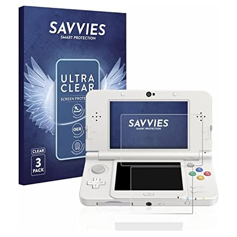 savvies Protector Pantalla Compatible con Nintendo New 3DS (6 Unidades) Cover