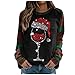 Weihnachtspulli Lustig Damen Baumwolle, Lang Rudolph Rentier Elfe Weihnachtspullover Kapuzenpullover Teenager Mädchen Weihnachts Hoodies Xmas Pulli Shirt Weihnachtsmann Christmas Sweatshirt