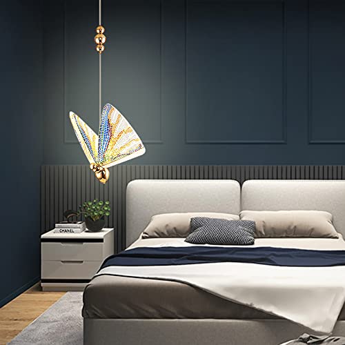 Butterfly Chandelier Lamp Nordic Ceiling Hanging Pendant Light Led Lighting Fixtures For Living Room Dining Room Cafe Bar Staircase Decor (L) #TOP1