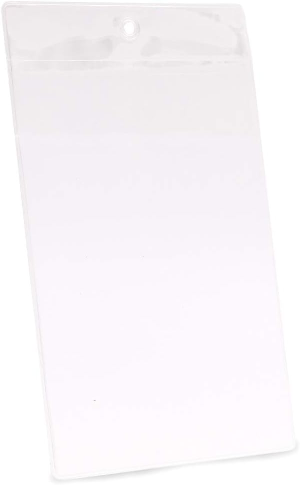 pbf Clear Vinyl Bookmark Sleeves for 4x6 Pictures, 100