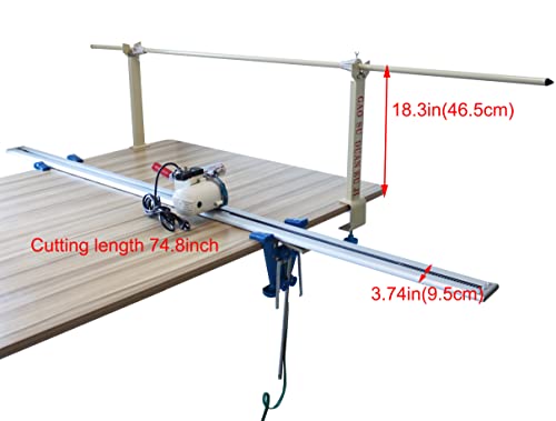 TECHTONGDA Electric Cloth Cutter Fabric Cutting Machine Electric Textile Cutter with Rail Track - Thumbnail 4