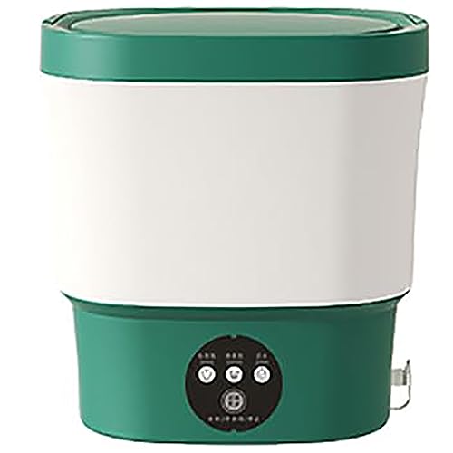 ポータブル洗濯機 9L ミニ衣類洗濯機クリーナー ライトスピン乾燥機付き 3洗濯モード 小型ポータブル洗濯機 下着 靴下 ブラジャー 旅行 家庭用 green