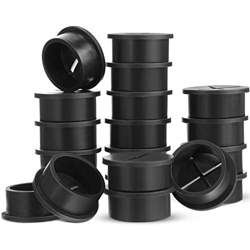 Silicone Desk Grommets Flexible Wire Organizer Grommets Cable Cord Grommets Hole Cover Cable Management for Desk Pass Through Table TV Console and Other Furniture (29 mm, Black, 20)