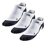 R-Gear CEP Compression Running Socks for Men and Women (3-Pairs) | Super Performance, Moisture Wicking, No Show Tab, White/ThinCusion, XL
