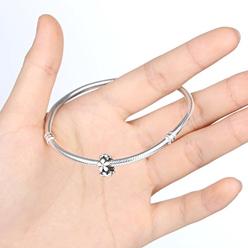 NINGAN Darling Daisies, White Enamel Charm in