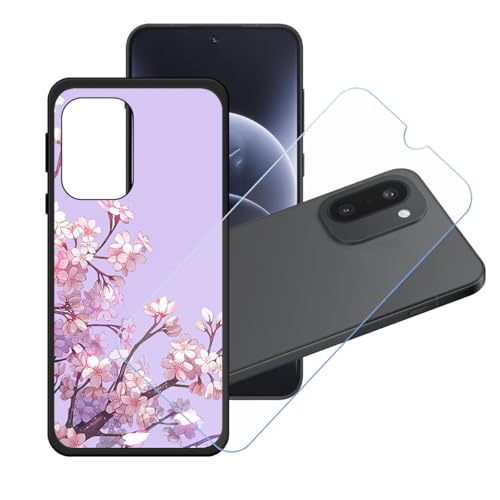 LCEHTOGYE �K�p OnePlus 15R +�����K���X�X�N���[���v���e�N�^�[�p�P�[�X�A�K�p OnePlus 15R (6,83")�ƌ݊����̂���u���b�N�\�t�gTPU�V���R���Q���P�[�X�ی�J�o�[ LH87