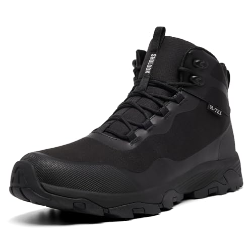 SHULOOK Men's Waterproof Hiking Boots Outdoor Lightweight Breathable Trekking Camping Mountaineering...