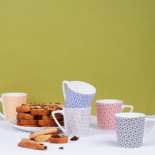 Image of Dandy Lines Conical Medium Pattern Mugs, 40003, Pack of 6