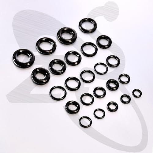 ZS Hinged Segment Clicker PA Ring Spring Action BCR Rings, 2G 4G 6G 8G 10G 12G Black Septum Nose Rings, Surgical Steel Pierced Body Jewelry for Men Women3
