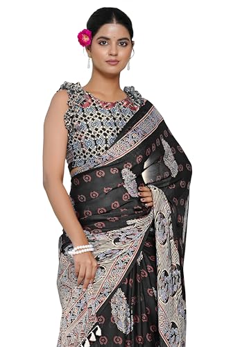 Image of MIRCHI FASHION Saree for Woman | Chiffon Floral Printed Breathable Occasional Sari with Blouse