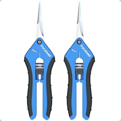 2-Piece 6.5" Ultra-Sharp Stainless Steel Garden Pruning Shears
