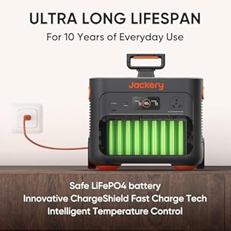 Jackery Explorer 2000 Plus Kit(6kWh), 400W Solar Panels+Two Expandable Battery Packs, 6128 Wh LiFePo4 Home Backup Battery with 3000W Output, for Power Outages, Emergencies