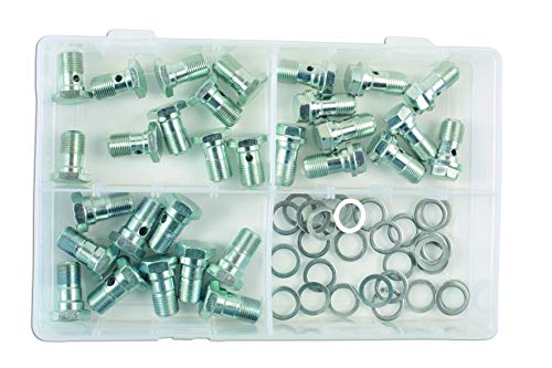 Connect Workshop Consumables 34158 Assorted Brake Hose Banjo Bolts M12 60Pc