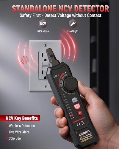KAIWEETS 3-in-1 Digital Multimeter, NCV Detector & RJ45/RJ11 Cable Tester Kit - image 3