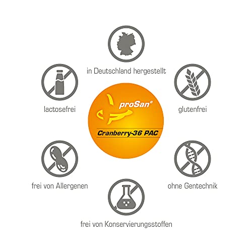 proSan Cranberry-36 PAC (30 Kapseln) | 3x stark: 36 mg Cranberry-PAC + Mikronährstoffe für die Blasenschleimhaut und ein… - Image 8