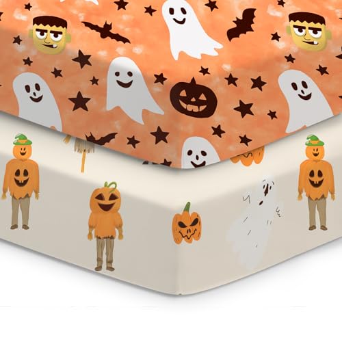 Crib Sheets 2 Pack, Jersey Fitted Sheets, Standard Crib 52x28x9