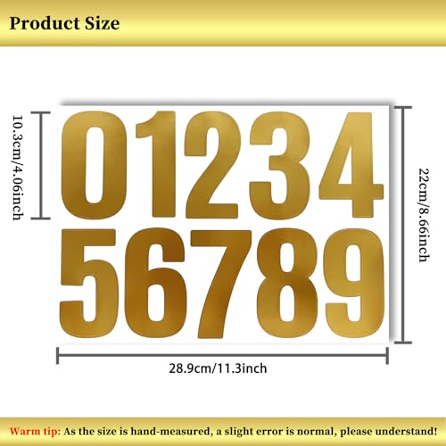 Autocollant doré extérieur en vinyle imperméable de 10cm pour panneau - 3