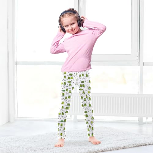 senya Girls Printed Leggings Yoga Pants Cute Whales Childish Starfishes for Kids in 4t to 10 Years, 4T4