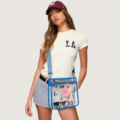 Image of Bluome Clear Bag for Stadium Events 12x12x6, Clear Purses Stadium Bag Crossbody Purses for Concerts Football Games Travel