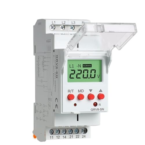 Relais de phase GRV8-S triphasé 8A à réinitialisation automatique pour armoire