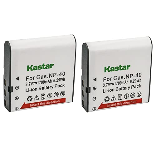 Kastar 2-Pack Battery NP-40 Replacement for Minolta NP-40