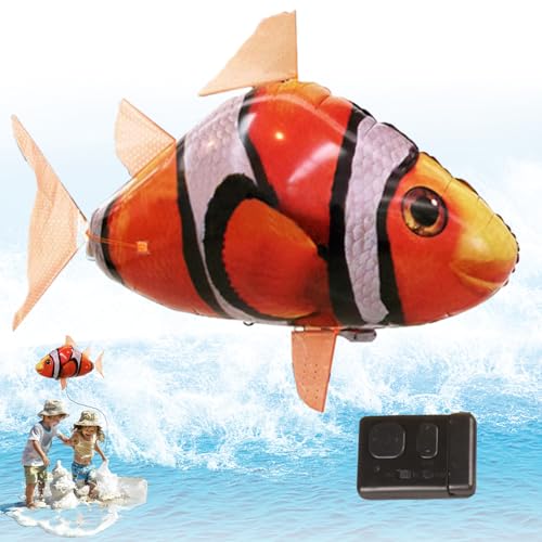 Poisson clown télécommandé résistant pour animer une fête sans risque de ballon cassé