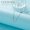 VEEDOFA Silver Necklaces for Women, Infinity Sterling Silver Necklace, Silver Pandents, Silver Heart Necklace, Cubic Zirconia Ladies Necklaces, Necklaces for Women #5