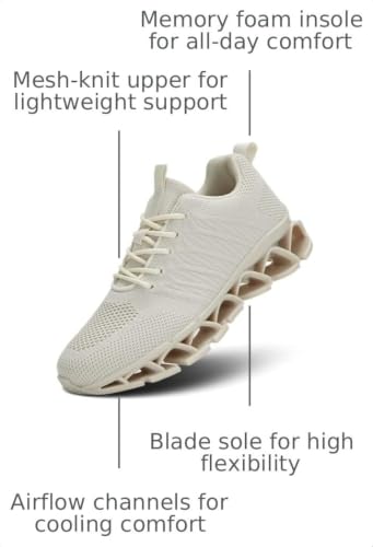 Image of Vooncosir Women's Running Shoes Comfortable Fashion Non Slip Blade Sneakers Work Tennis Walking Sport Athletic Shoes