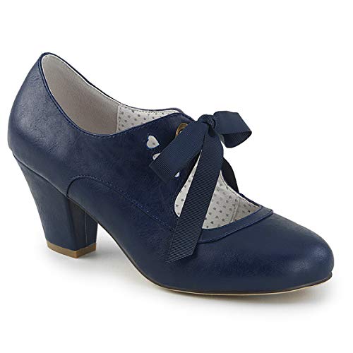 Pin Up Couture WIGGLE-32 Navy Blue Faux Leather UK 8 (EU 41)
