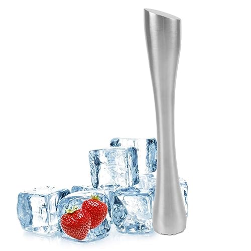 GRIRIW 1pc Mojito Muddler Cocktail Muddler Metal Drink Muddler Silver Drink Muddler Stainless Steel
