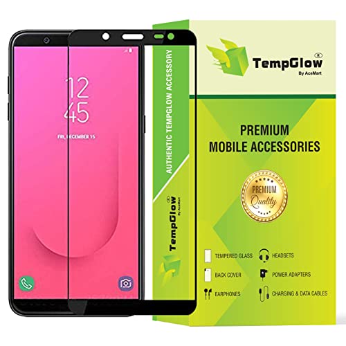 Image of Screen Protector for Samsung Galaxy J8 (Black) Tempered Glass Edge-to-Edge 6D Screen Guard With Installation Kit