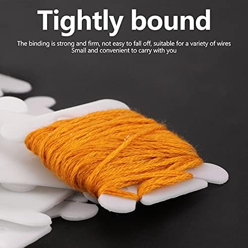 300 Pack Plastic Bobbins Cross Stitch Floss Thread Cards,DIY Embroidery Floss Thread Holder Organiser Clips for Cotton Thread Craft Sewing Storage White