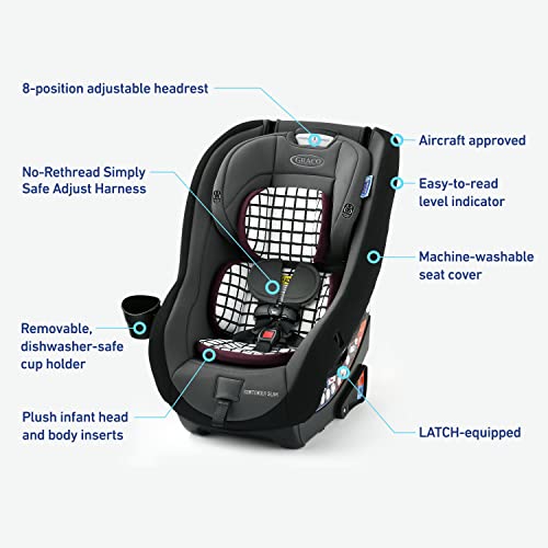 Graco Contender Slim Convertible Car Seat, Ainsley #TOP5