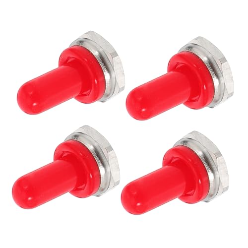 FIXOSHEE 4pcs Silicone Toggle Cap Cover for Miniature Push Button Protective Shield for Dashboard Knobs