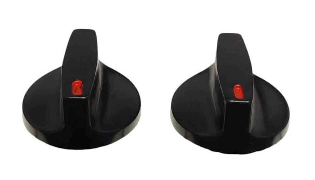Ninki Fresh Gas Stove Button Knob for Kitchen Manual Gas Stove Knob for Butterfly, Usha, Surya, Sun Flame, Super Flame (Color_Black) Piece Set for Kitchen (Pack of 2 PCS)