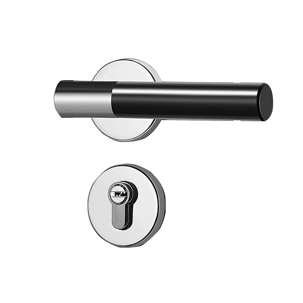 Poignée de porte à levier ModelA en alliage de zinc avec serrure pour chambre et salle de bain