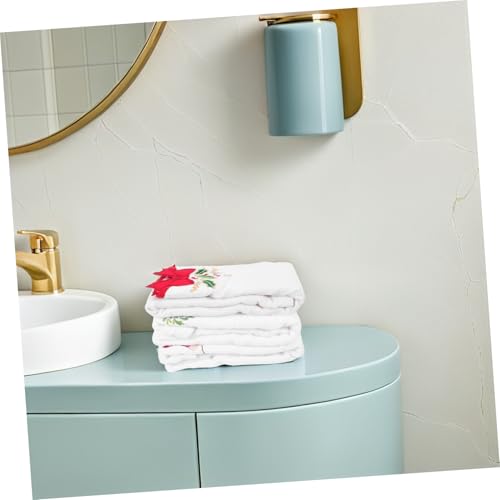 Serviettes de Noël coton brodé | Linge de main doux absorbant salle de bain - 7