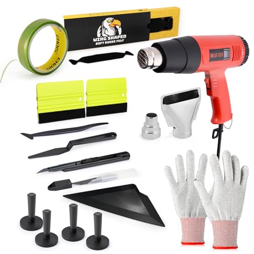 EHDIS Professional Vinyl Wrap Tool Kit with Heat Gun –