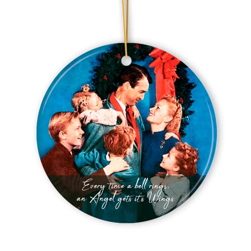 Every Time A Bell Rings An Angel Gets It’s Wings Vintage Ceramic Christmas Ornament #TOP2