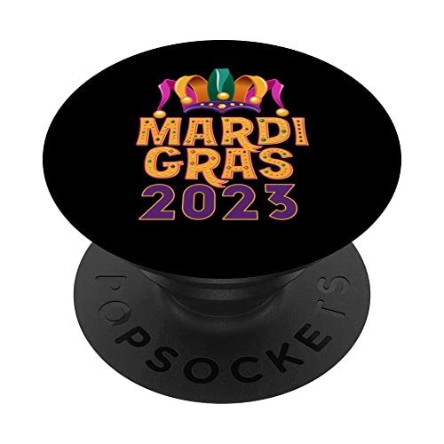 Mardi Gras Jester Hat 2023 Fat Tuesday Celebration PopSockets Swappable PopGrip