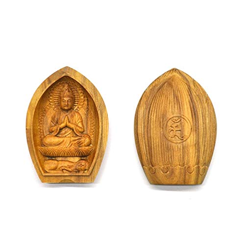 フォロー割・新品】 香合仏 普賢菩薩 白檀 仏龕 懐中仏 普賢 仏像