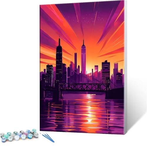 G hG fW^G ss z LbgŃyCguVƃANG̋, l̎q̂߂̃Mtg Paint by Numbers h DIY ɂAN ʊGCeA rO 50x70cm (t[