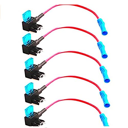Fuse Holder Connector Extension, 5Pcs Car Auto Fuse Tap Adapter Blade
