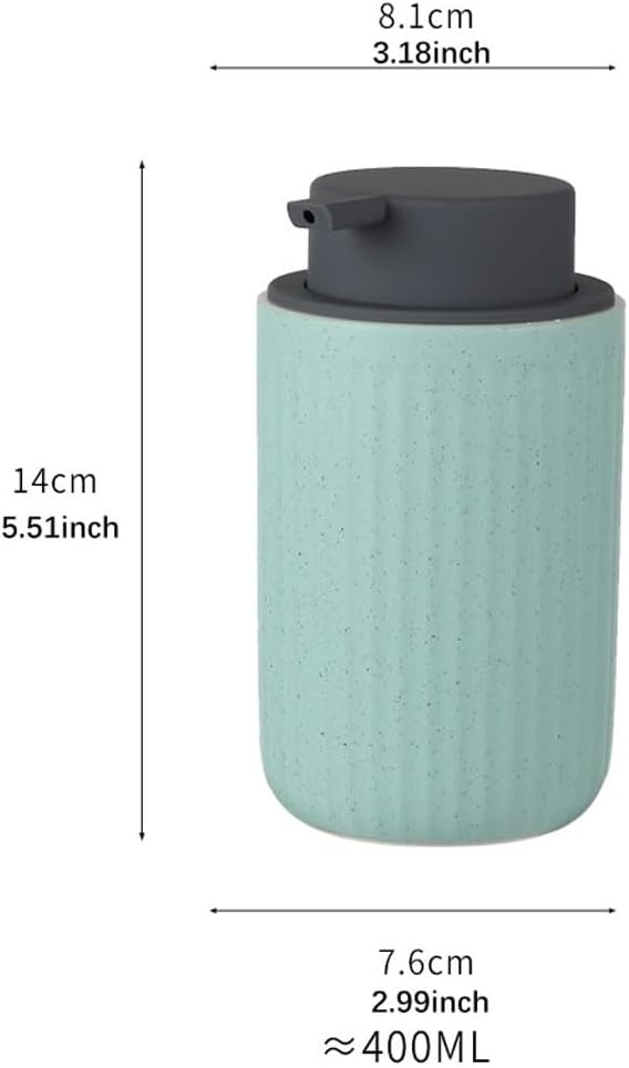 Kitchen Soap Dispenser Simple Straight Press Bottle Shower Gel Foaming Ceramic Soap Dispenser Shower Gel Shampoo Bottle Bathroom Soap Dispenser(A)