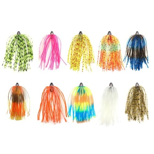 Set 10 piezas faldas de silicona para señuelos de pesca miniatura 1