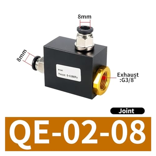 Soupape en aluminium QE-02 à dégagement rapide pour commande pneumatique
